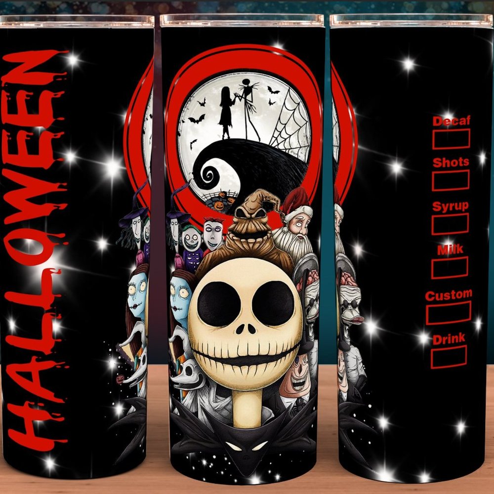 Nightmare Before Christmas Halloween Coffee Cup Tumbler 20oz